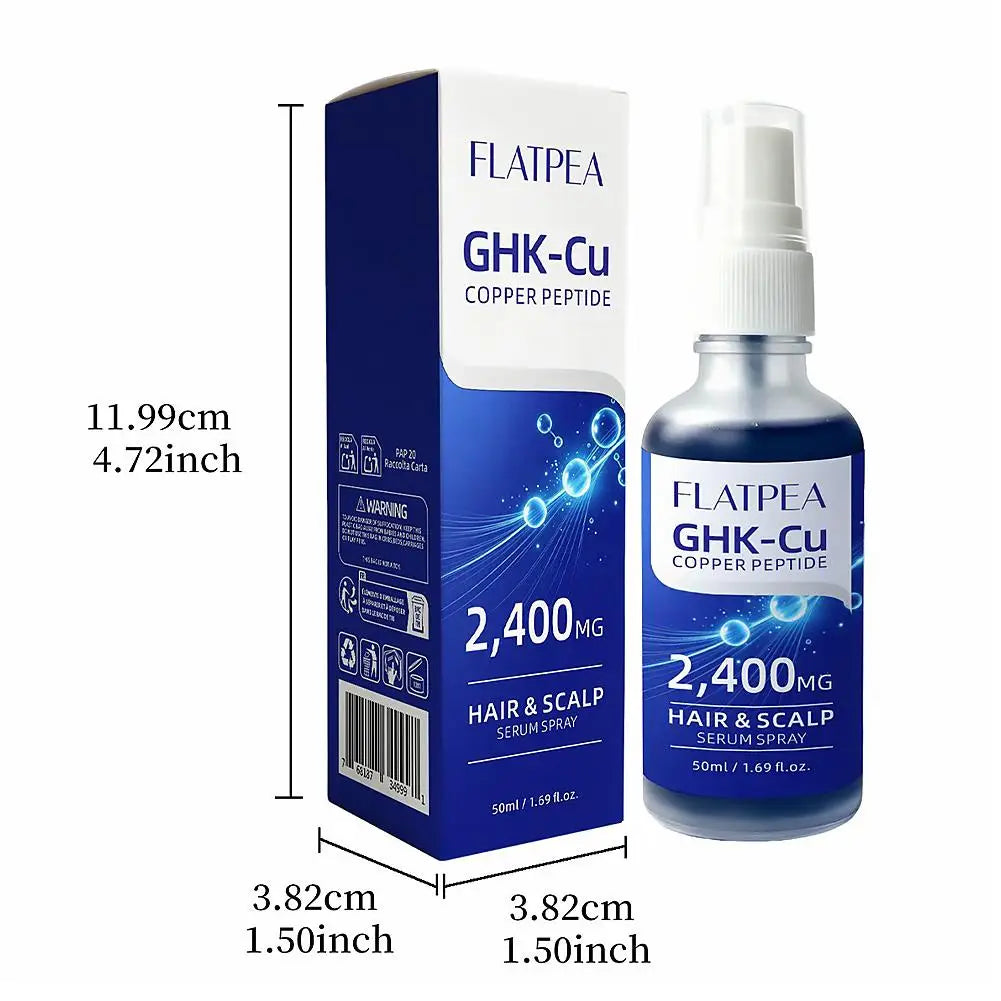 Ghk‑Cu Copper Peptide Hair Serum Fast Absorption Improve Dry Split Plit Hair End Repair Scalp Barrier Root Strengthen Repair