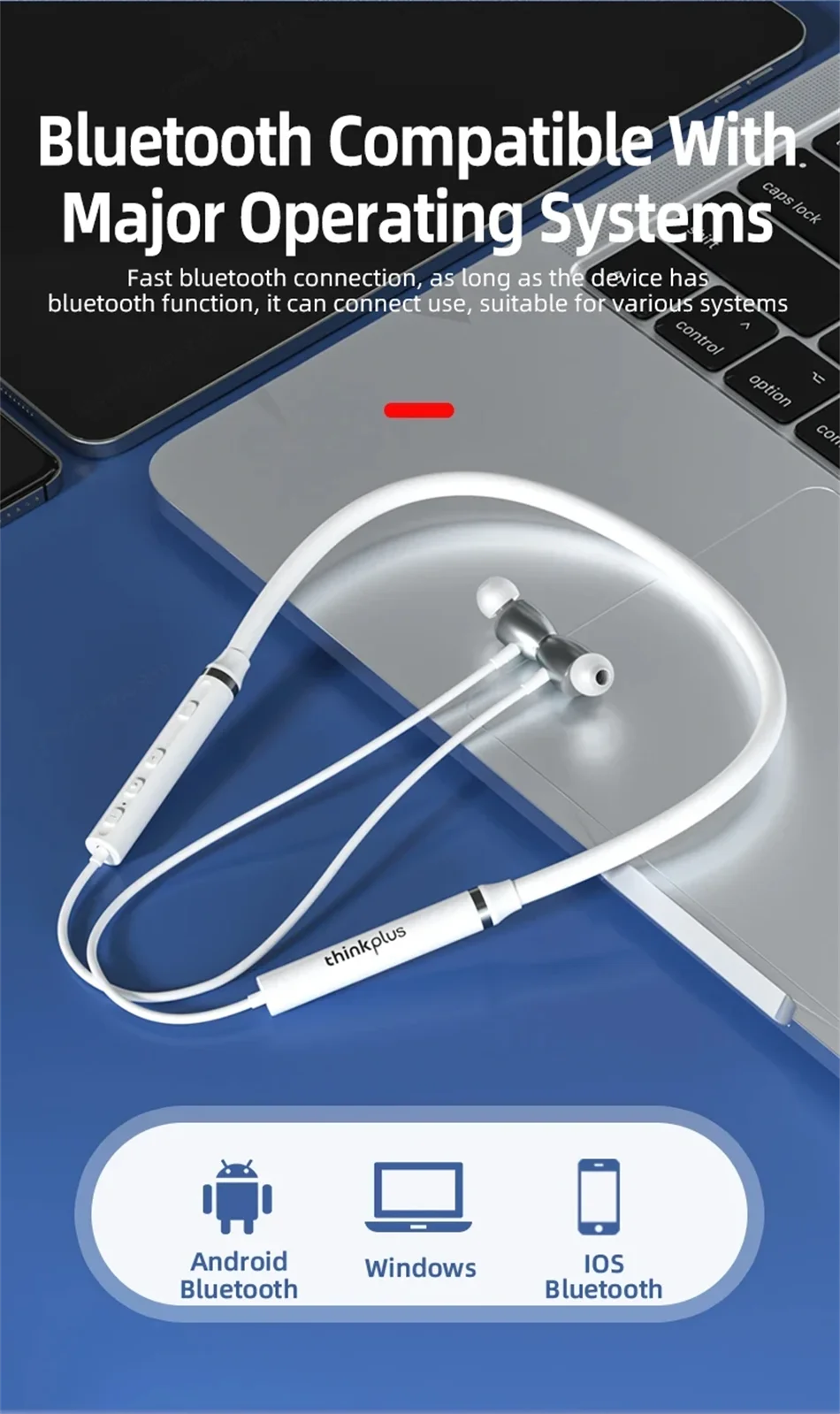 Lenovo HE05X Neckband Earphones Wireless Bluetooth 5.0 Earbuds Waterproof Sport Headset with Mic Magnetic Neckband Earphone New