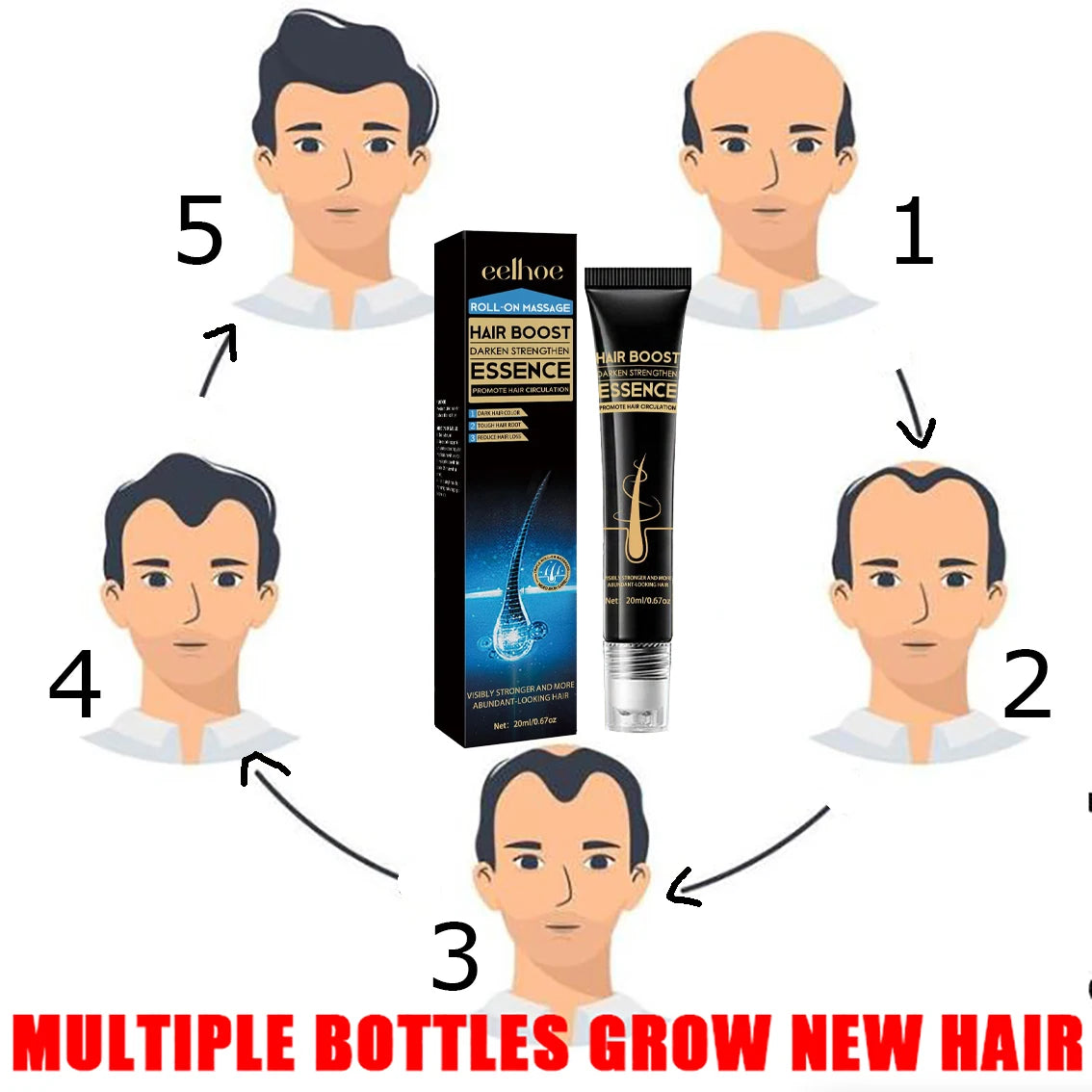 It strengthens hair and promotes hair growth simultaneously, resulting in strong, resilient hair that is not easily broken.