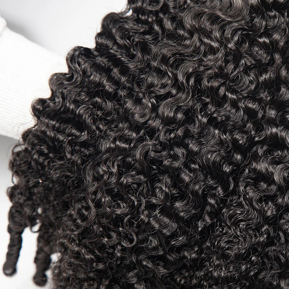 Miracle Knots Feather Crochet Human Hair Extension Burmese Curly With Coily End Invisible Miracle Knots Hair Bulk  Boho Braide
