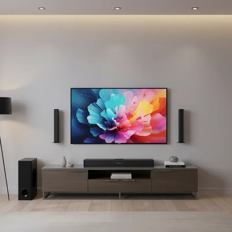 12 5.1CH LED Display Home Audio Stereo System Sound bar with Wired Soundbar and Surround Sound Speakers with Receiver