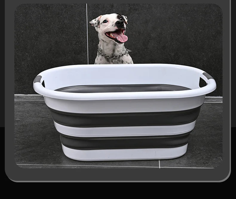 Multi-function folding storage basket large capacity dirty clothes basket cat dog pet bath basin toy home storage sorting box