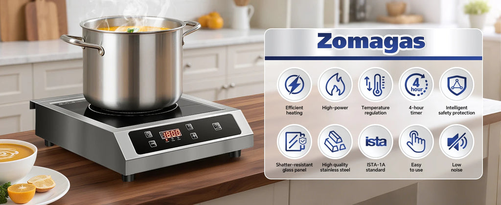 14" 3500W Commercial Induction Burner, Portable Countertop