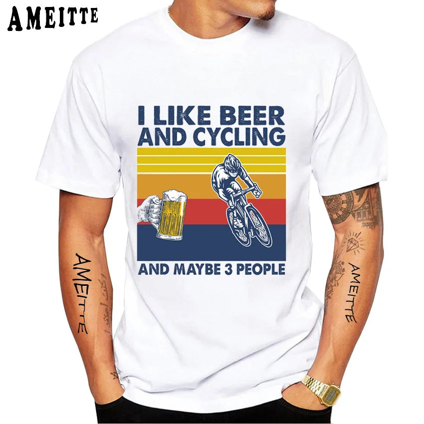 Summer Men Short Sleeve Road Bike Gear Cycling T-Shirt Funny Bicycle Sport TShirt Hip Hop Boy Casual Tops Cool Man Cyclit Tees