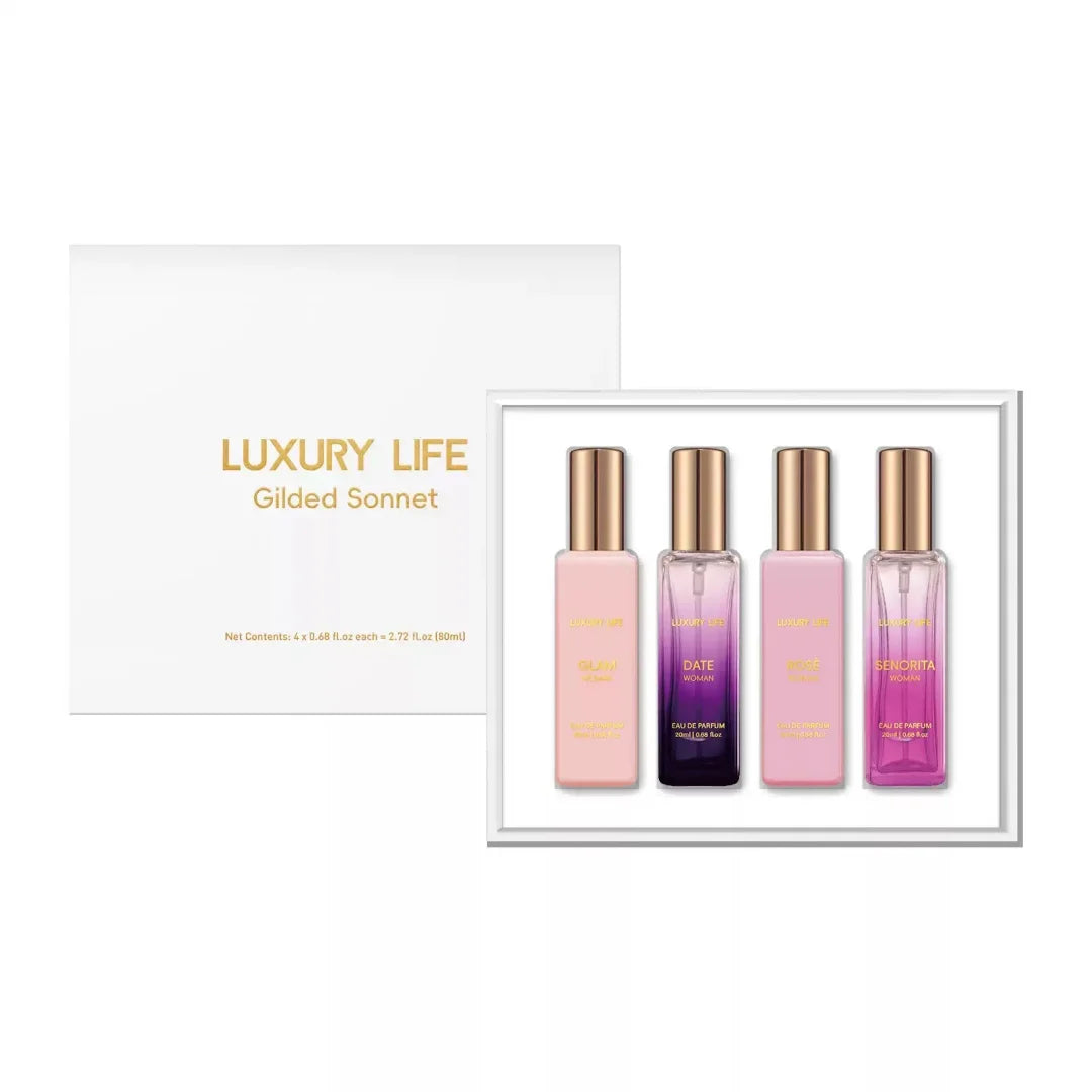 Bella Vita Women's Luxury Long-Lasting Perfume Gift Set | 4 x 20ml, Floral Fruity Fragrance & Men's Luxury Perfume Gift Set
