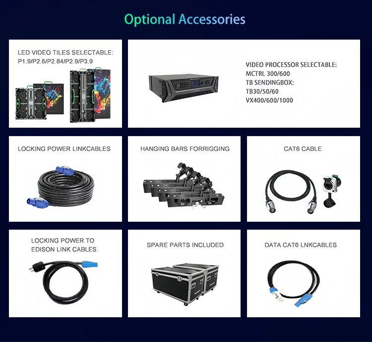 Durable Outdoor P2.976 LED Display 4K Full Color 500x500 Rental LED Screen for Advertising Billboard