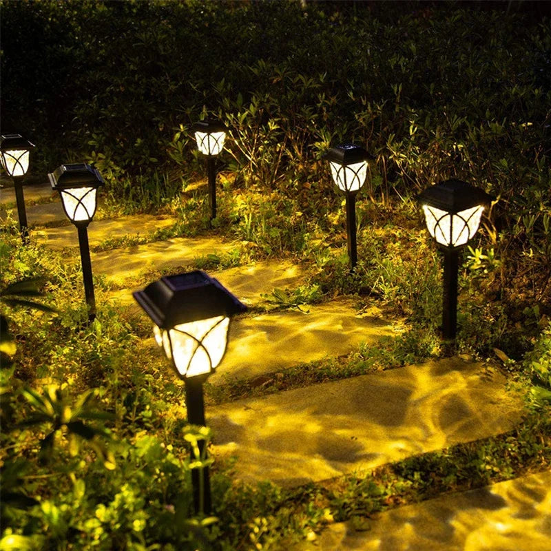 Outdoor Solar Lights Garden Lights Solar Powered Lamp Lantern Waterproof Landscape Lighting Pathway Yard Lawn Garden Decoration