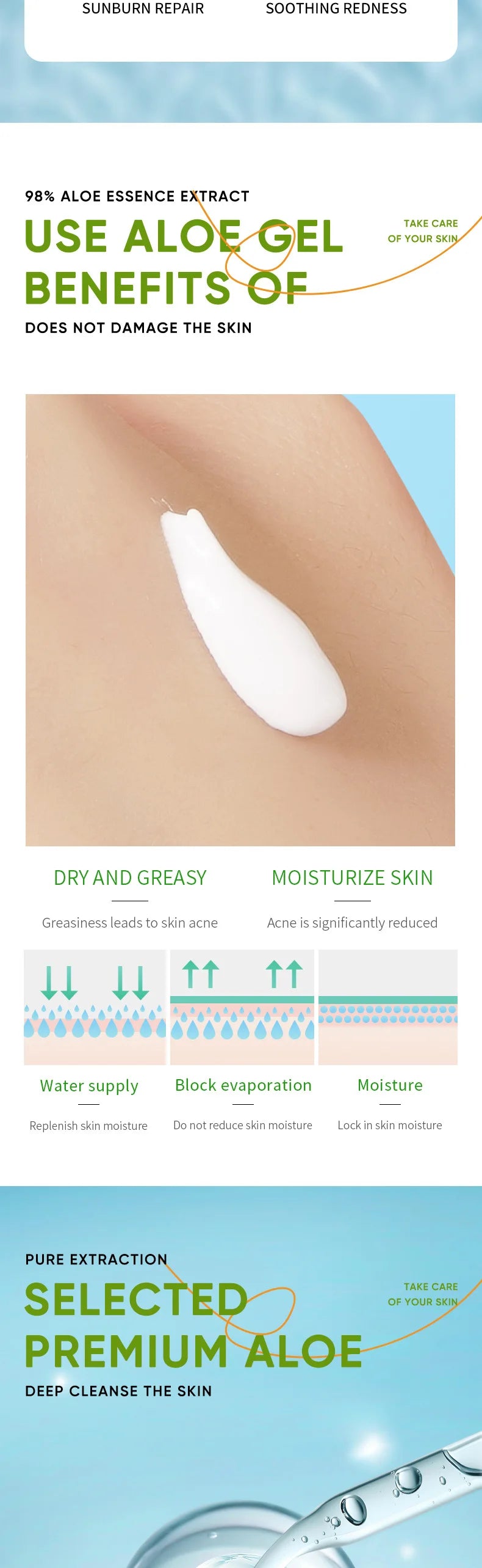 SADOER Exfoliating Aloe Vera Gel Facial Cleanser Deep Cleansing Exfoliant Gentle Tender Face Exfoliation Facial Exfoliator