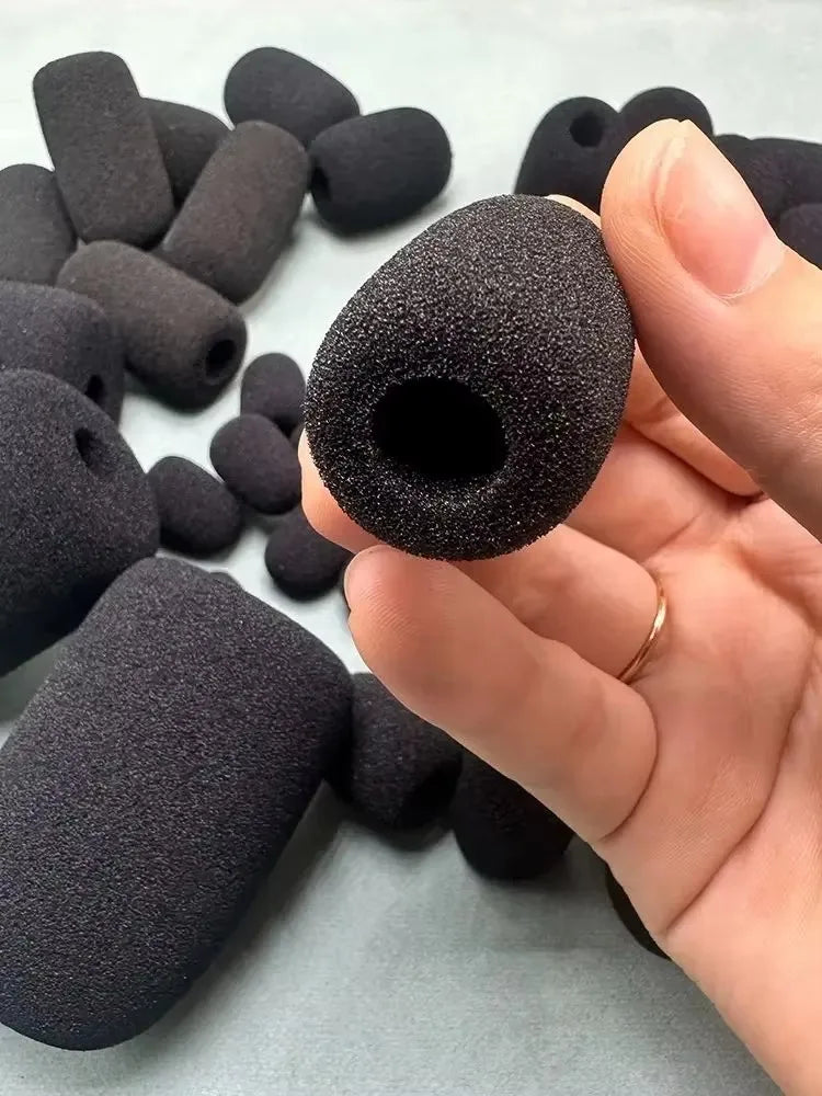 Microphone Cover Headset Replacement Foam Telephone Headphone Mic Case Microphone Windscreen Windshied Sponge 10Pcs