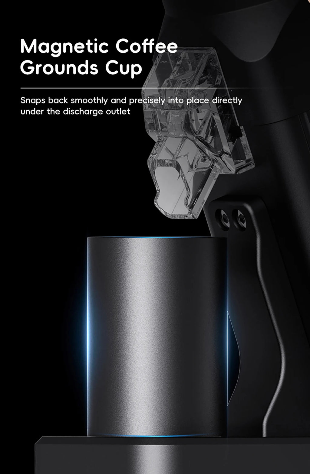 STARSEEKER E64 Electric Coffee Grinder 64MM Espresso Titanium Flat burr Stepless Fineness Adjustment Home Bean Grinder Black