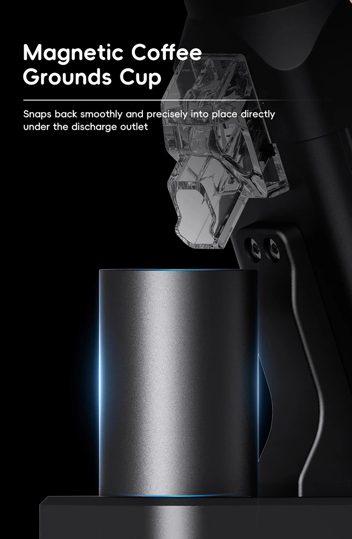 STARSEEKER E64 Electric Coffee Grinder 64MM Espresso Titanium Flat burr Stepless Fineness Adjustment Home Bean Grinder Black