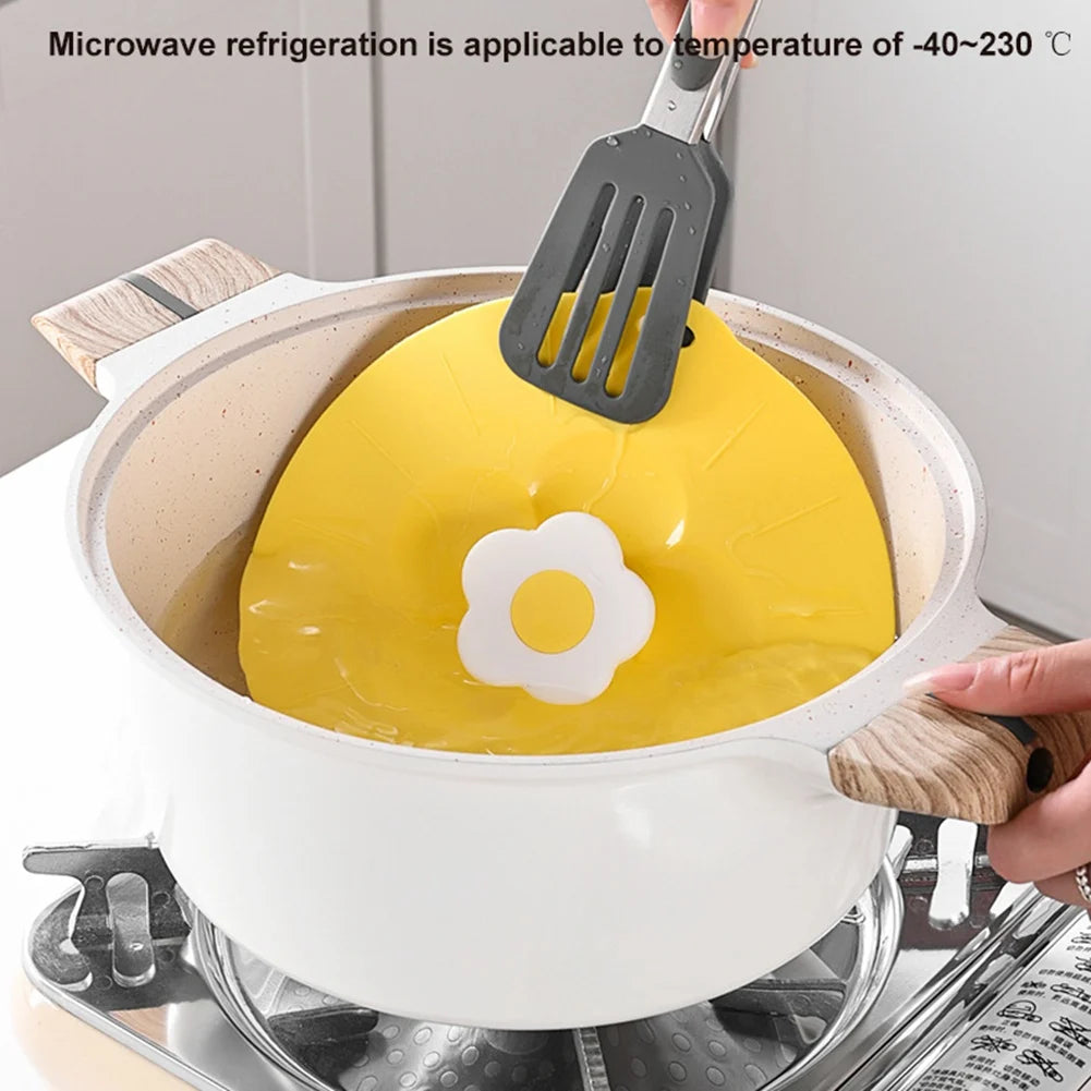 Silicone Flower Shape Handle Food Wrap Microwave Bowl Cover Dustproof Fresh Keeping Cooking Pot Pan Lid Reusable Kitchen Gadgets