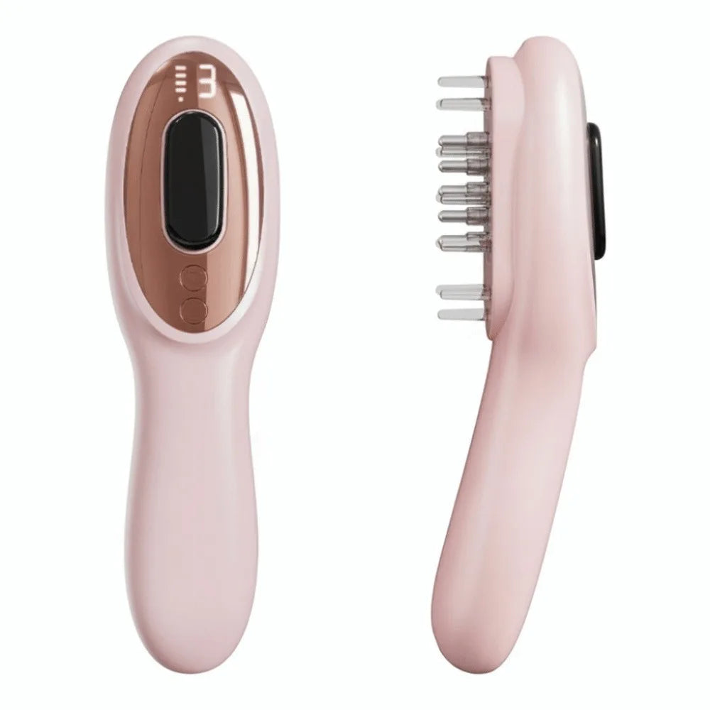High Frequency Vibration Hair Growth Massage Comb Hair Oil Dispenser Electric Design Red Light Comb 3 Modes Oil Applicator