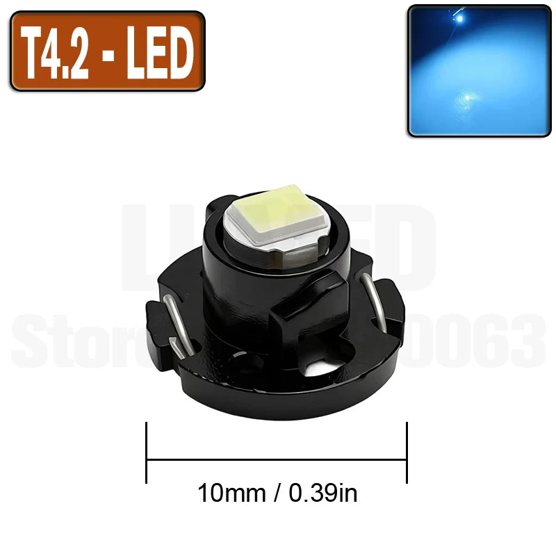 10pcs T3 T4.2 T4.7 T5 LED Car light Bulb Luces LED Para 1 LEDs 2835 5050 SMD Auto Interior Side light