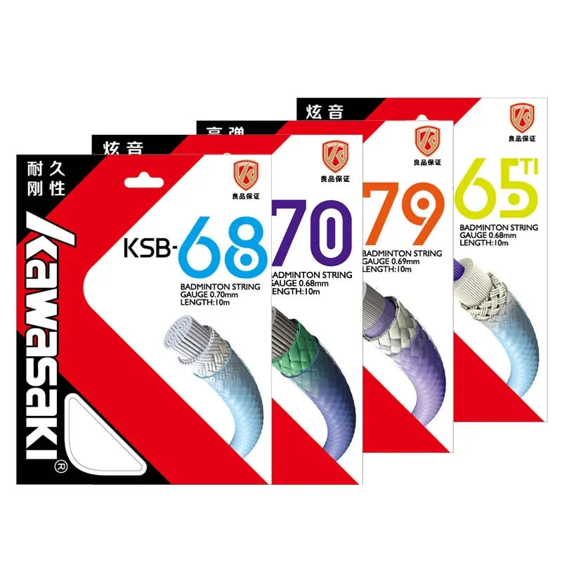Kawasaki Professional Badminton Racket String High Elastic Badminton Line Accessories KSB-65TI/68/70/79 Get Strung Service
