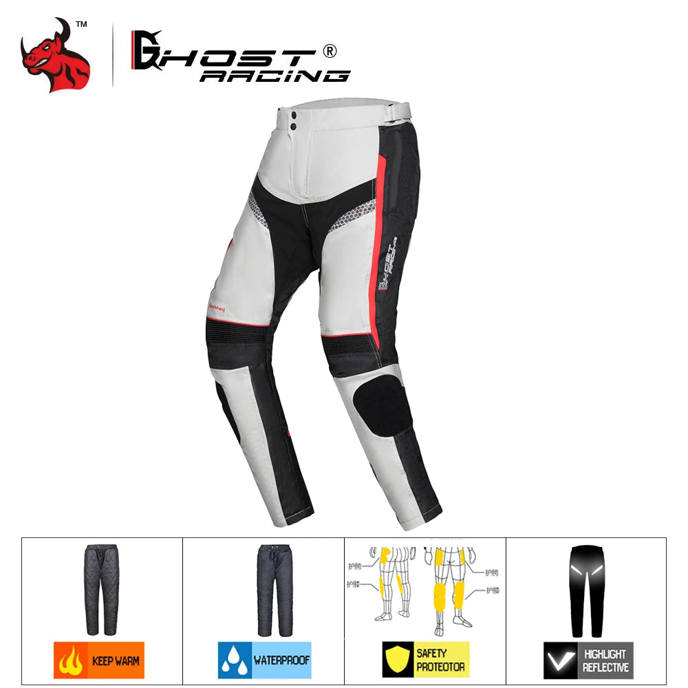Motorcycle Jacket and Pants Suit Set Waterproof Windproof Protective Riding Gear for All Seasons Touring and Commute