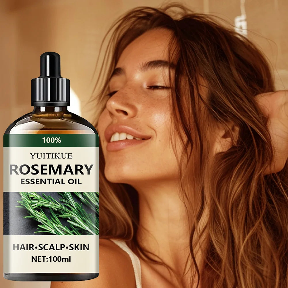 YUITIKUE 100% Rosemary Essential Oil | For Hair, Scalp & Skin Care, Natural Aromatherapy Oil 100ml