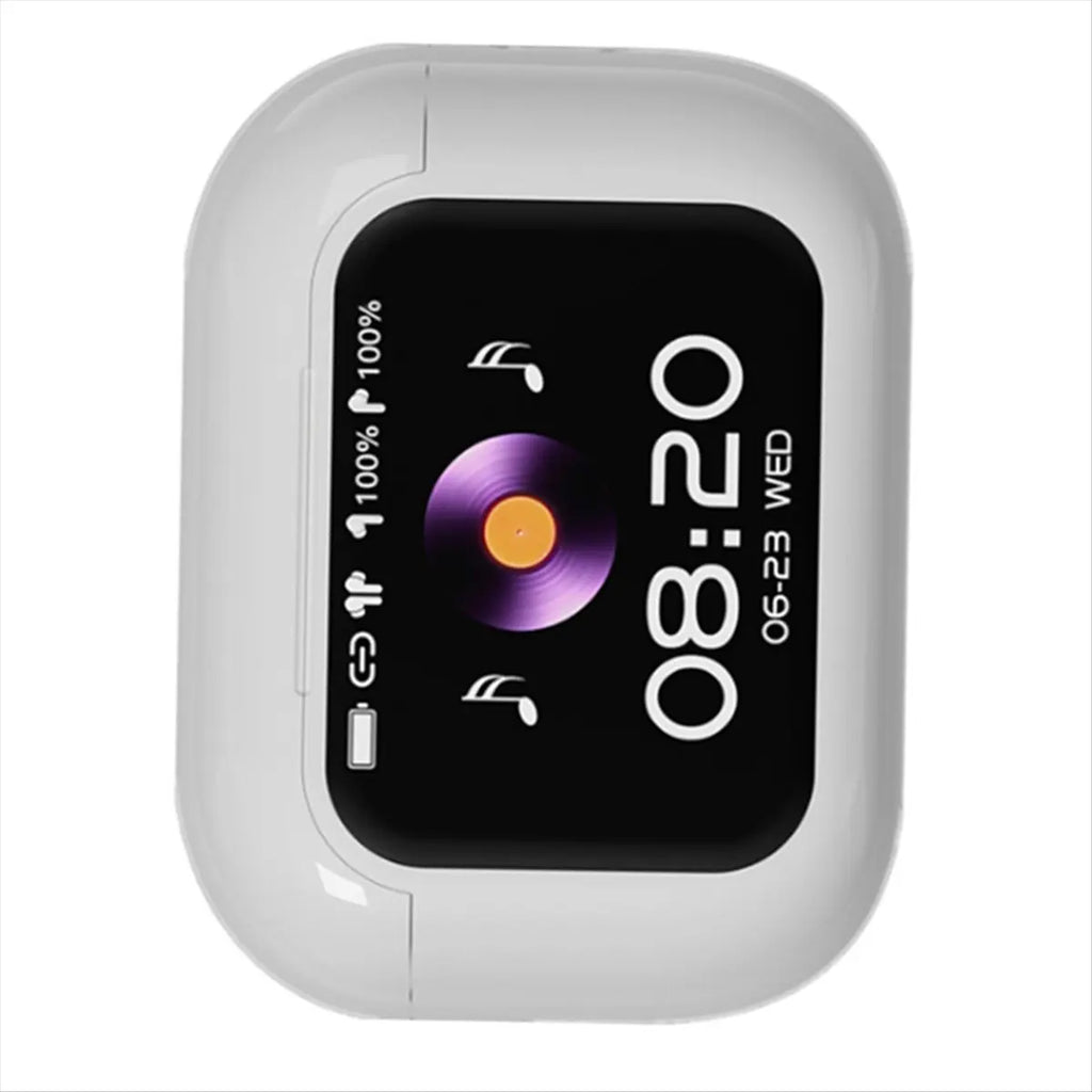#94Y Bluetooth Headset,Full Color Touch Screen Bluetooth Headset ANC Active Noise Reduction (White)