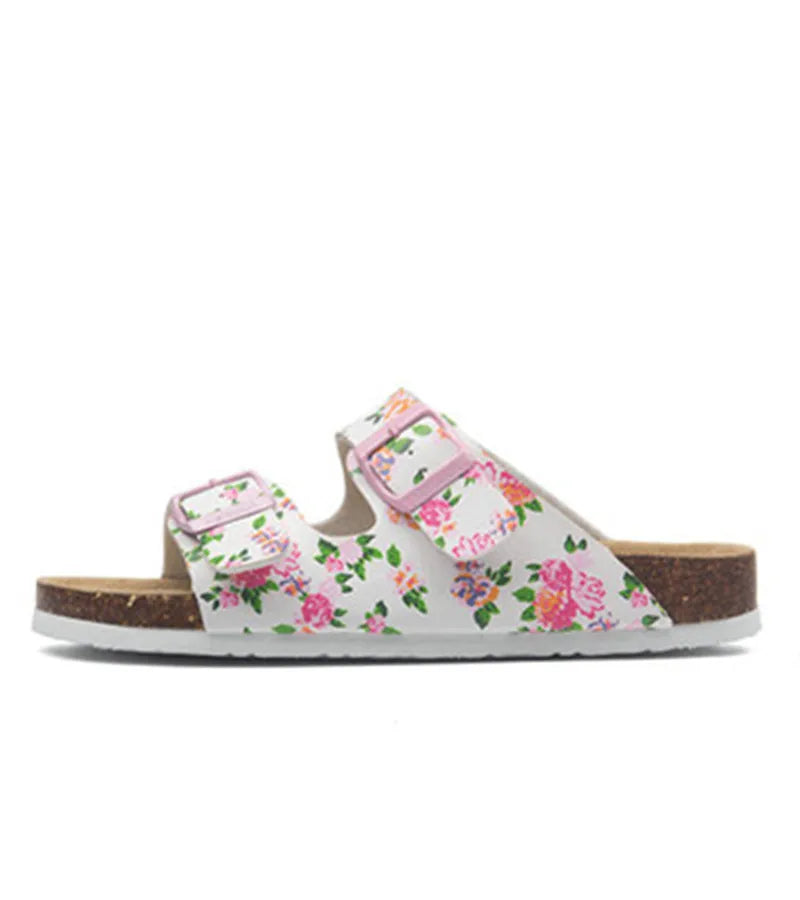 Hot Sales 2019 Summer Beach Cork Slippers Sandals Casual Double Buckle Clogs Sandalias Women men Slip on Flip Flops Flats Shoes