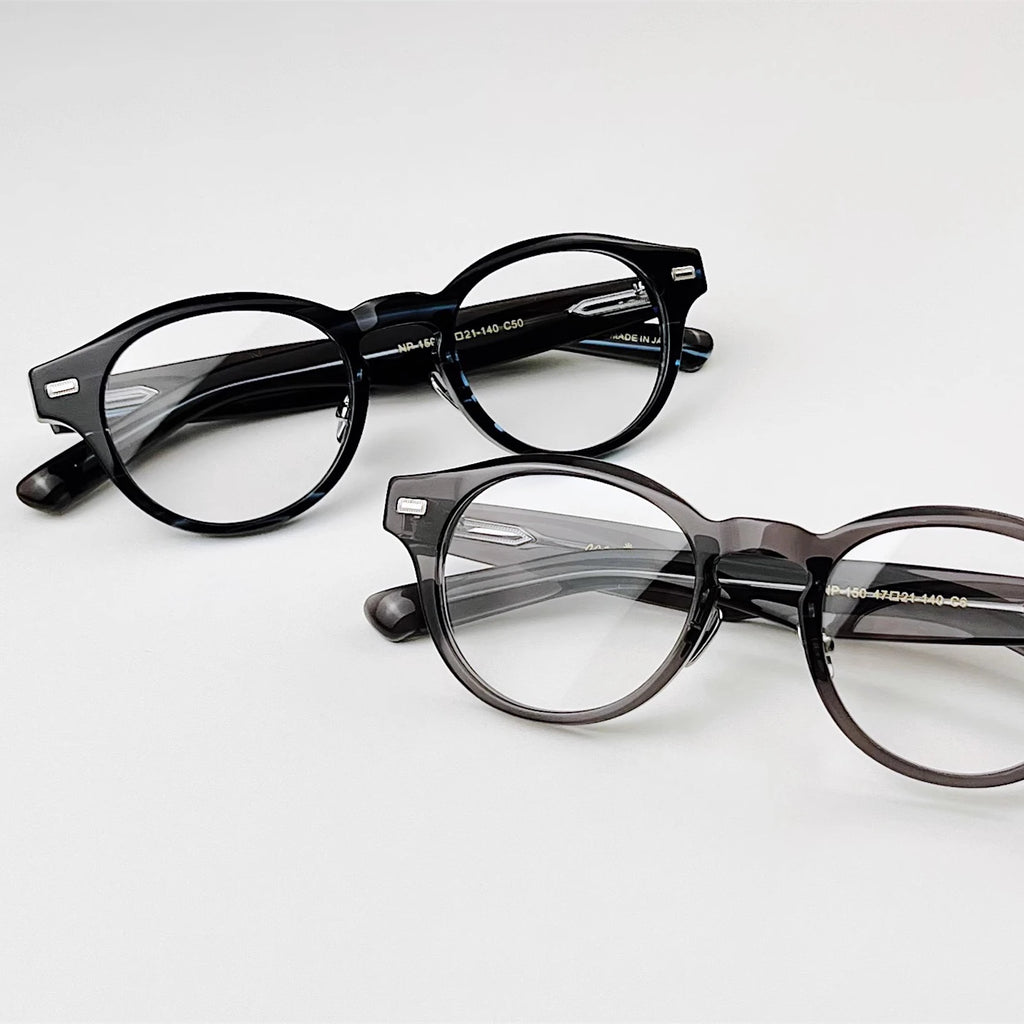 Classic Retro Round Glasses Frame Men Top Quality Acetate Trendy Eyeglasses for Women Handmade Vintage Thick Frame Eyewear