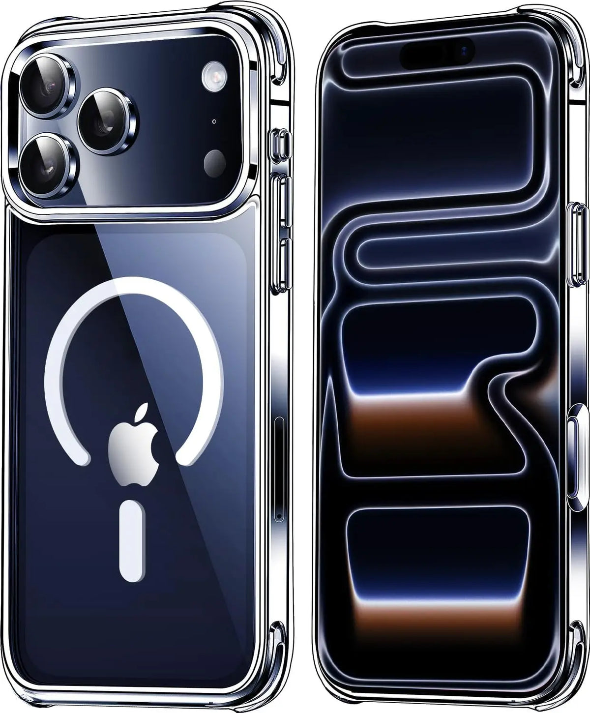 Transparent Magnetic Case For iPhone 17 16 Pro Max 15 14 Plus Wireless Charge Cover 13 12 Mini 17 Air Magsafe Protection Case