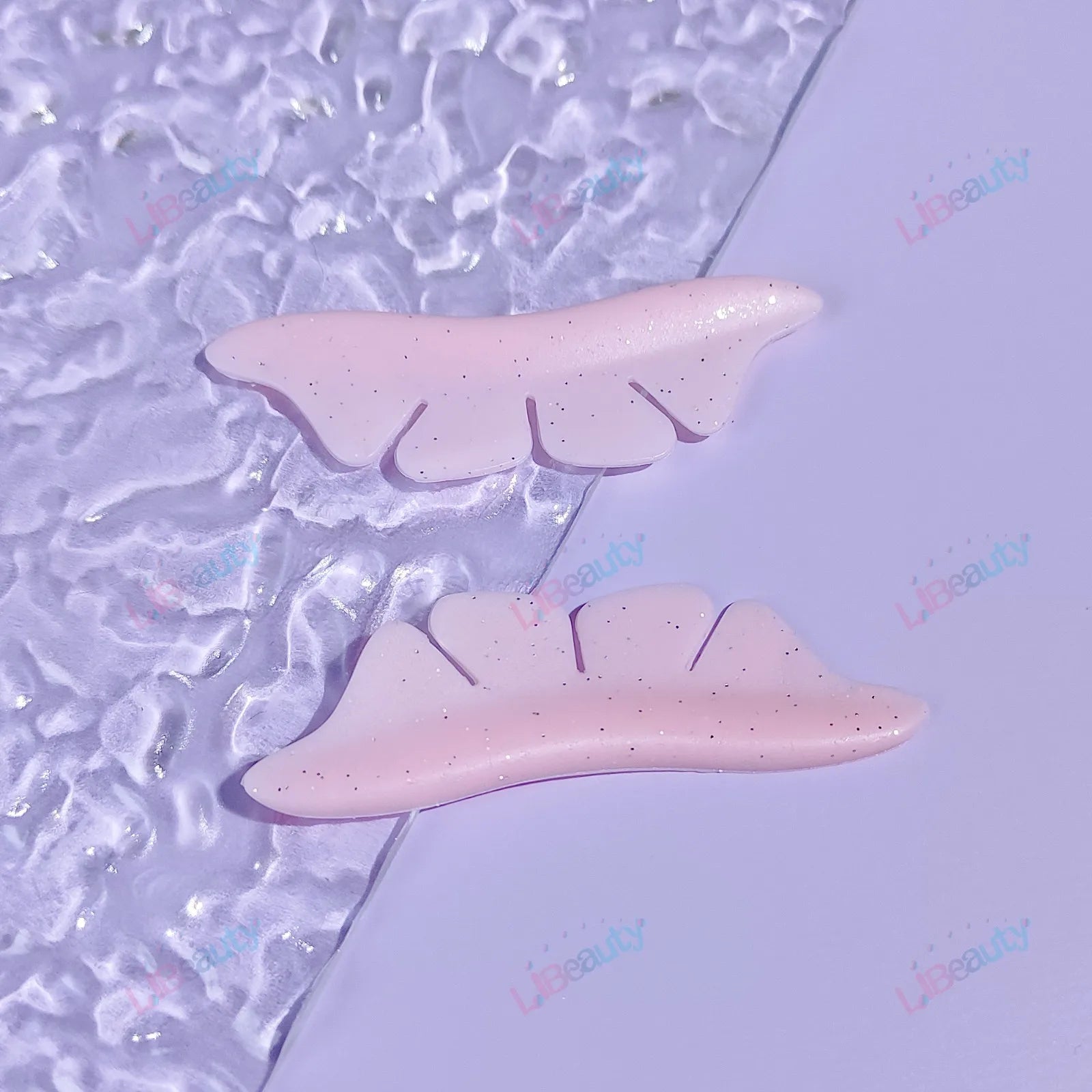 Libeauty 1 Pair Silicone Glitter Butterfly Lash Lift Shield Eyelash Perm Pads Lash Lifting 3D Eyelash Curler Accessories Tool