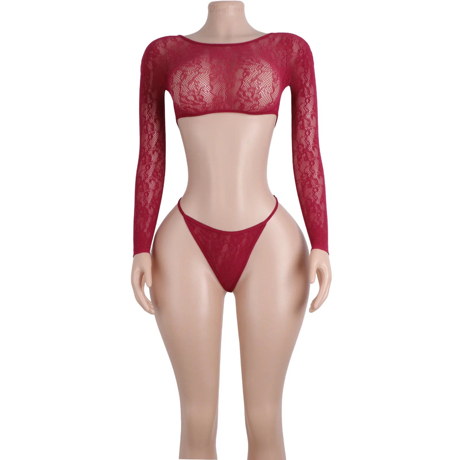 Women's Exotic Two-Piece Bodysuit Arm Sleeves Hollow Straps Shiny Wholesale Ballroom Dancewear Performance Pole Dance Wear
