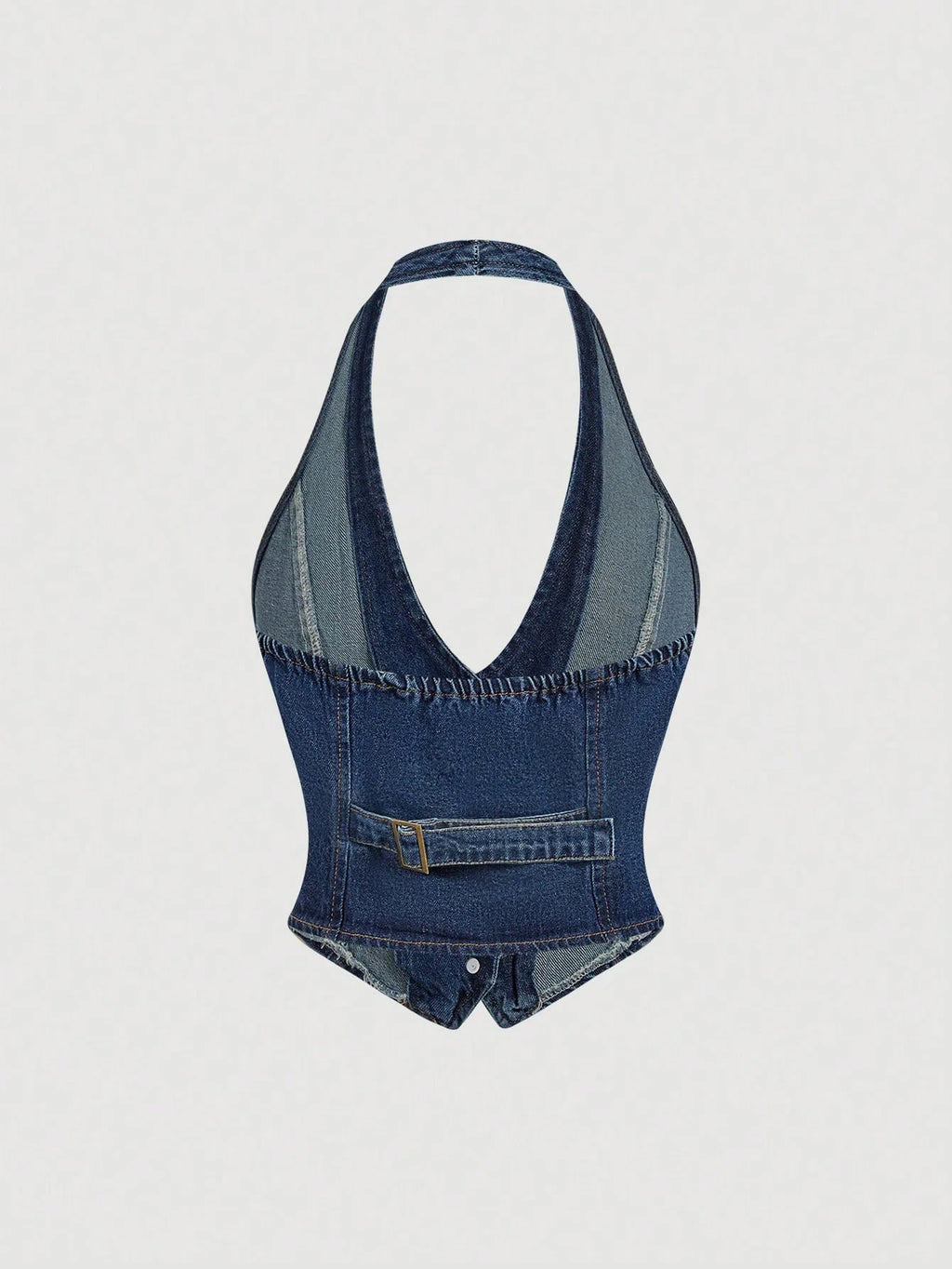 Retro Denim Pants Sets for Women Fashion Sleeveless Single Breasted Halter Tops High Waist Loose Jeans Simple Trend Casual Suits