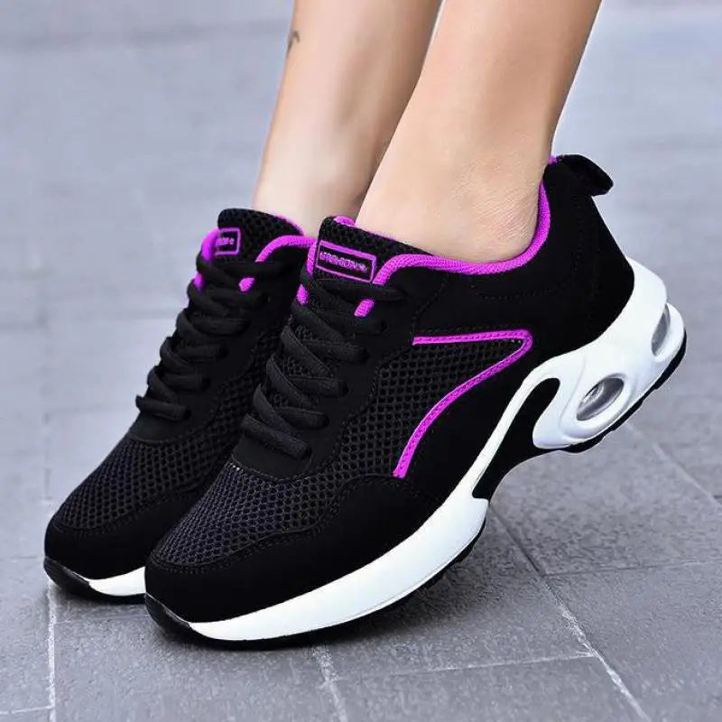 White Mesh Shoes Woman Summer Breathable Flat Sneakers Sports Tennis Shoes for Women Casual  Lightweight Running Shoes Ladies