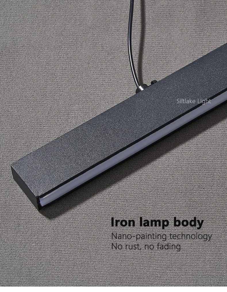 Modern light creative bar counter strip designer lamps LED Pendant Light  for Dining Table Kitchen Chandelier Memory Function