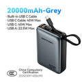 Vention CCC Certification Powerbank 45W 20000mAh Power Bank Type C PD Fast Charging Portable Charger Battery for Phone PC