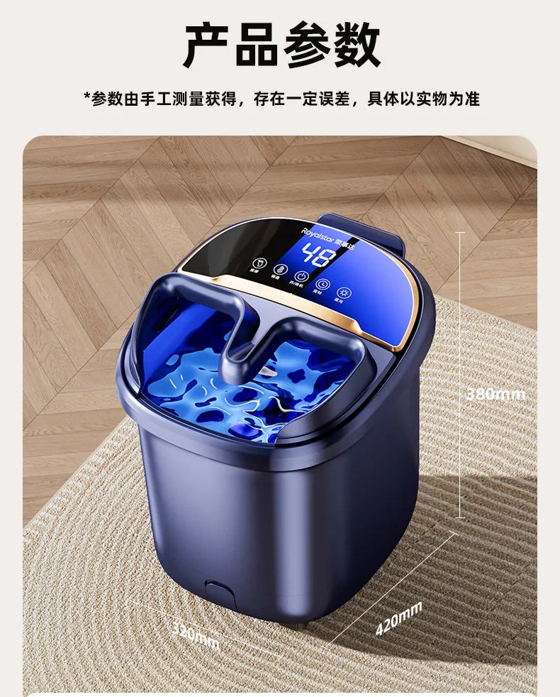 Heated foot bath tub with constant temperature, household electric massage foot bath basin, tall and deep.