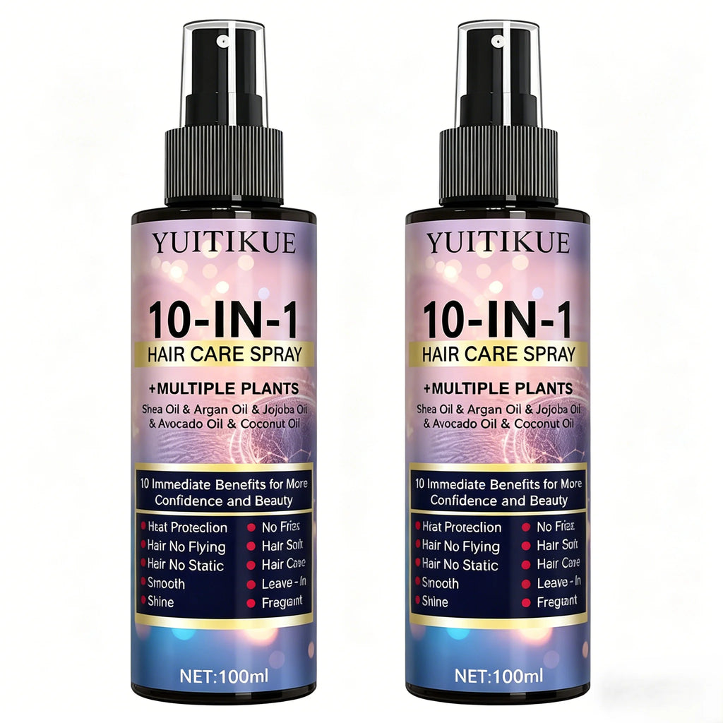 YUITIKUE 10-in-1 Hair Care Spray, Leave-In Conditioner with Natural Oils for Smooth, Shiny & Tangle-Free Hair