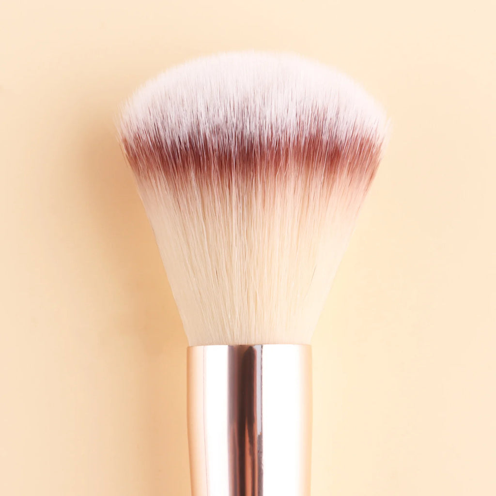 7 double-ended makeup brushes, loose powder brush, foundation brush, eyeshadow brush, eyebrow brush, soft hair beauty tool.