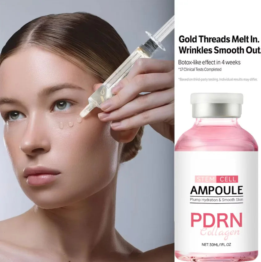 Stem Cell Ampoule Essence, Pink PDRN Ampoule, Collagen Moisturizing Anti-Aging Essence