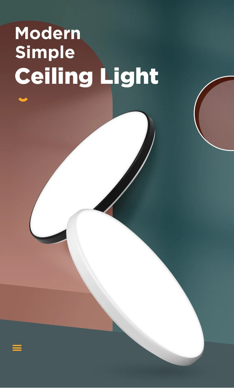 Led Ceiling Lamp Modern Ceiling Light IP65 Waterproof Round 30/18W Indoor Lighting For Bathroom Living Room Kitchen Balcony 220V