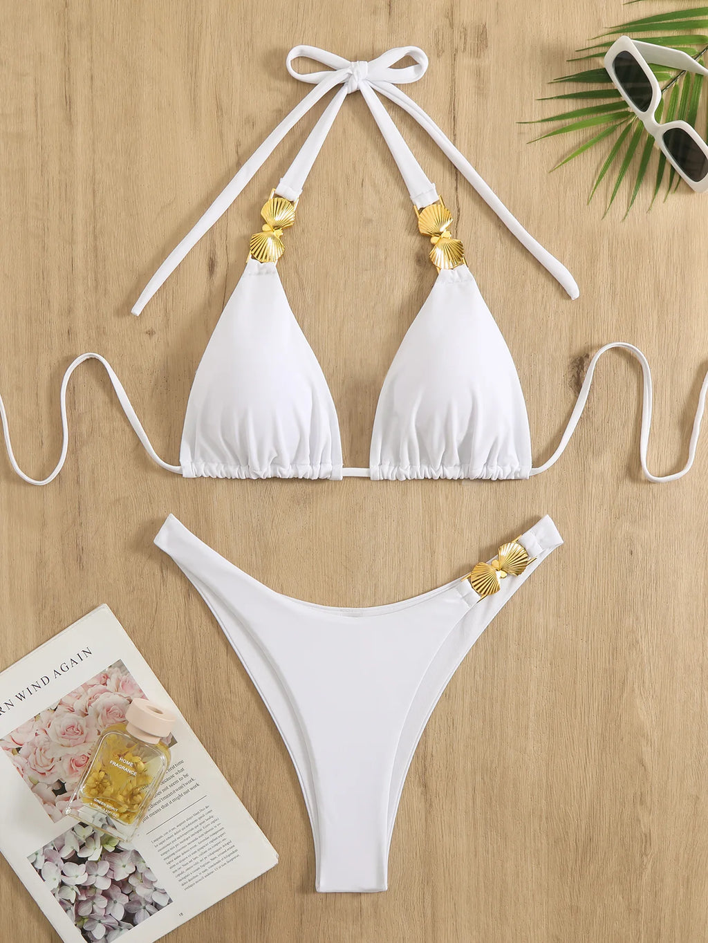 Fashion Sexy Bikini Women Two Piece Swimsuit Summer Beachwear Feminine Bikinis Set Swimwear Female Halter Trikini Dropshipping