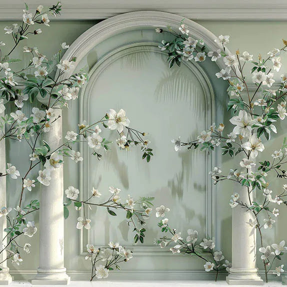 Interior Arch Boho Floral Photography Background Adult Birthday Wedding Maternity Portrait Decor Backdrop Photo Studio Supplies