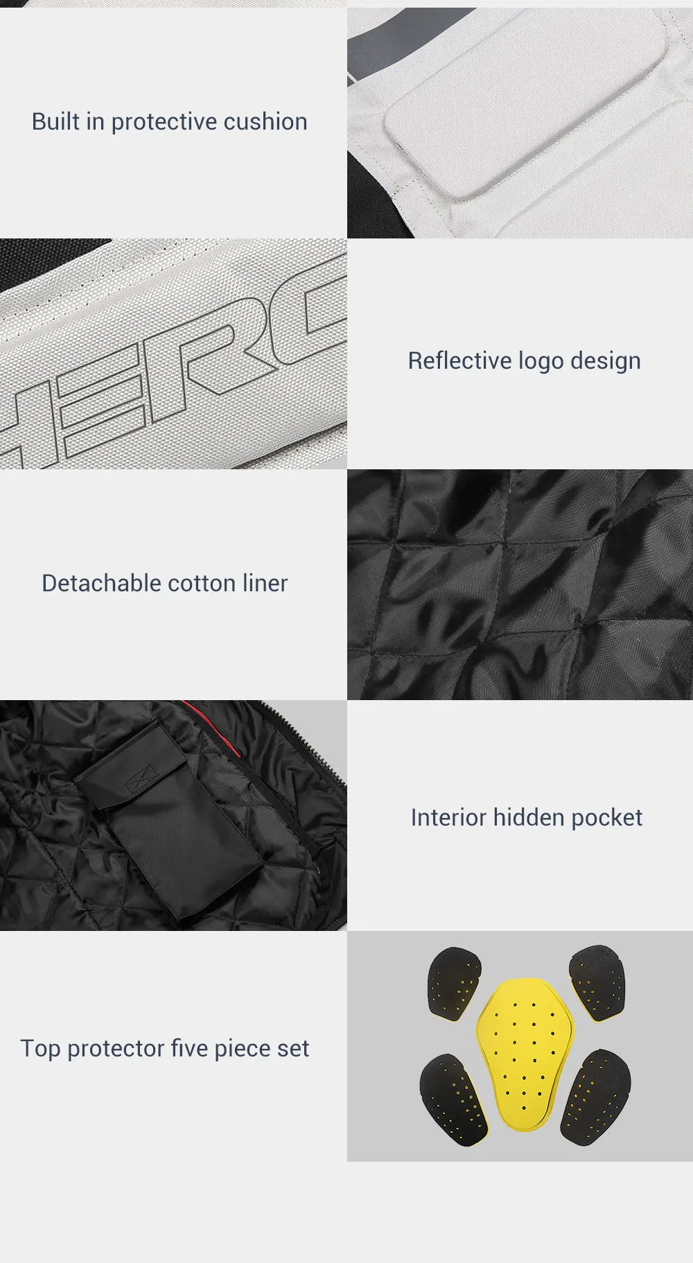 Men Waterproof Motorcycle Jacket Night High Visible Motorbike Racing Jacket Motorcycle Pants Moto Clothing With EVA Protection