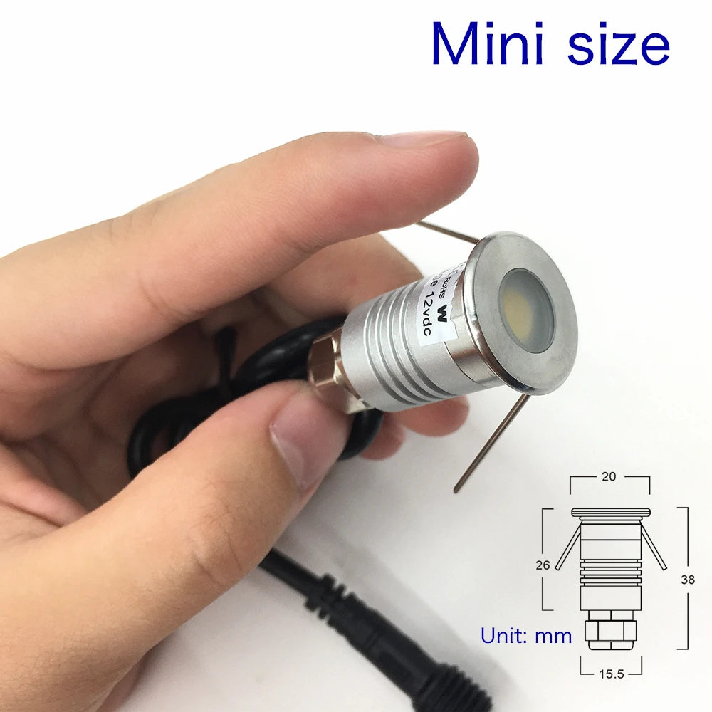 LED Deck Light Outdoor IP67 Waterproof 12V Recessed Garden Underground Lamp Path Spotlight Stairs Lights with Driver AC110-220V