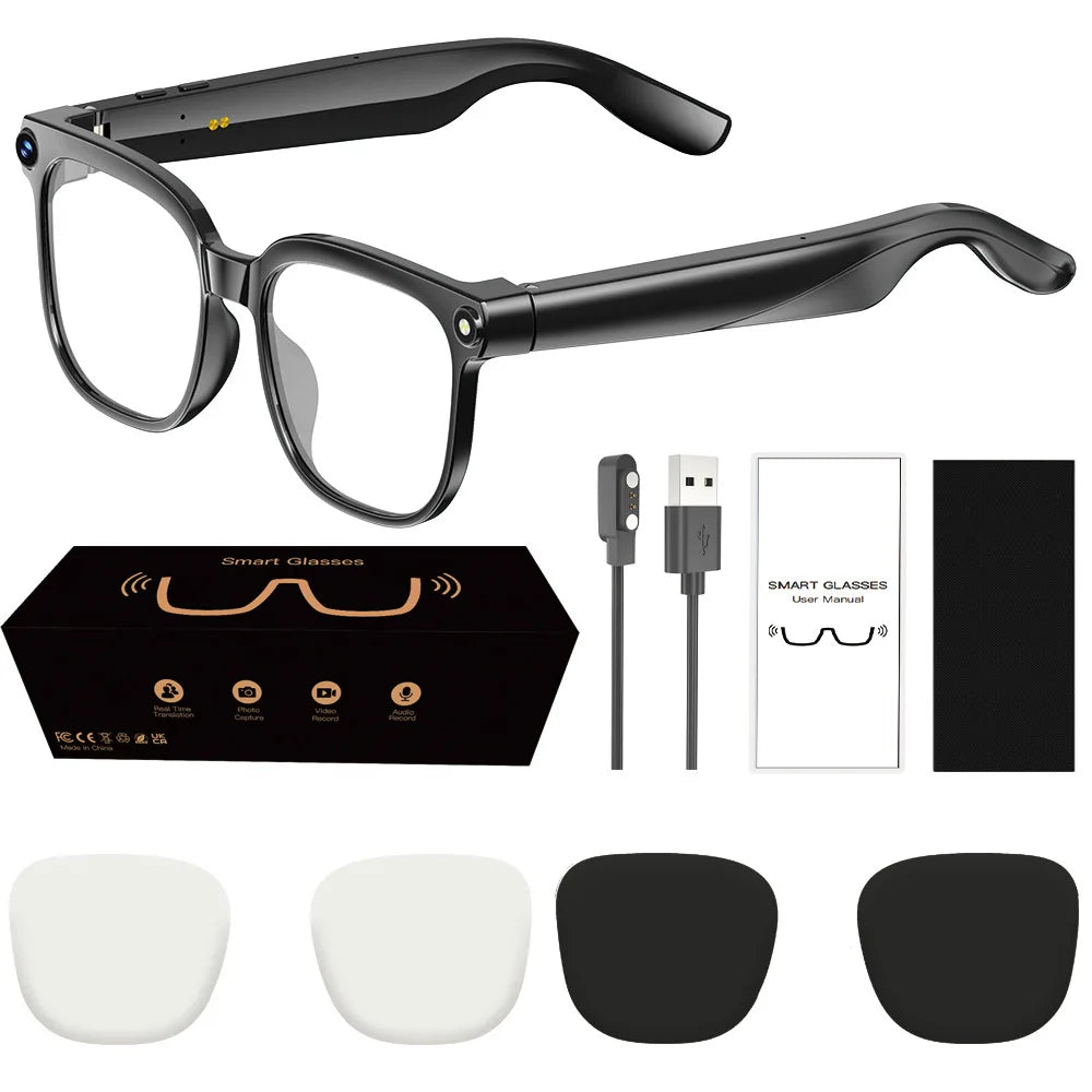 Smart Glasses AR AI Translation 4K Camera Bluetooth Call Touch Control Outdoor Sports Sunglasses Men Women 2026 New Dropshipping