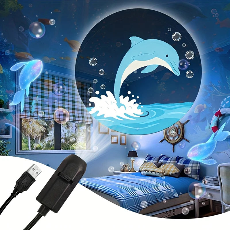 LED Projection Light USB LED Projector LED USB Ocean Life LED Projection Lamp LED Projector With 10 Patterns