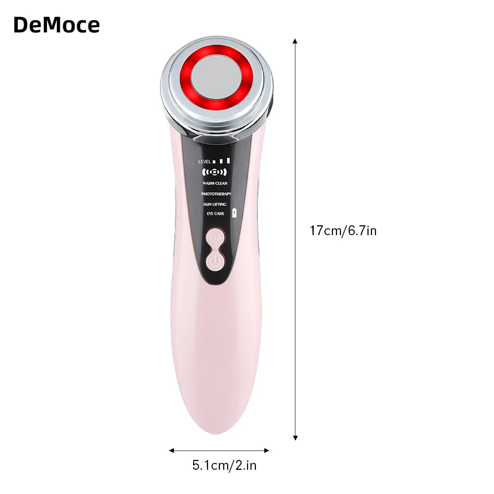Democe Electric Facial Massage Device Color Clean Face Skin Beauty Machine Warm Cleansing Skin Care Tool Facial Massager