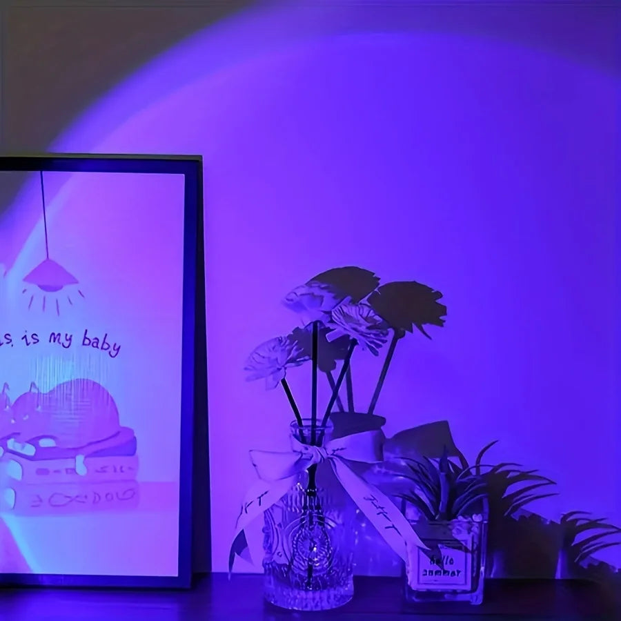 LED Sunset Lamp Sunset Atmosphere Nightlight Living Room Bedroom Desktop Decorative Lights