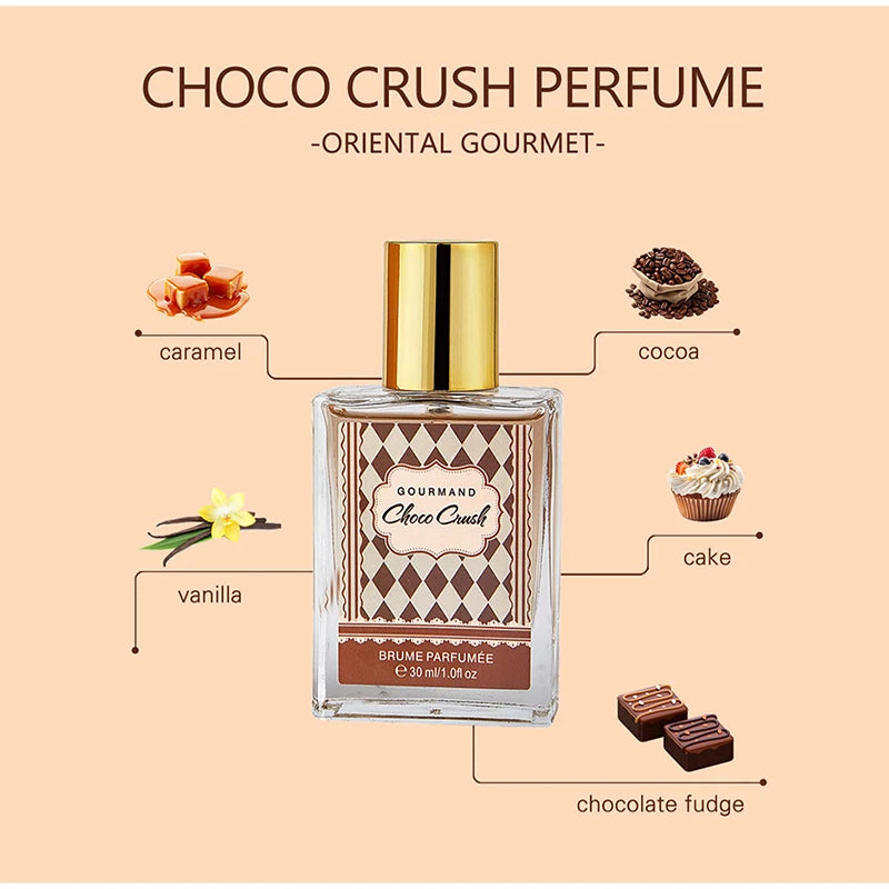 Chocolate-shaped Gourmet Perfume 30ml Sweet Caramel Marshmallow Vanilla Eau De Toilette Long-lasting Fragrance женские духи