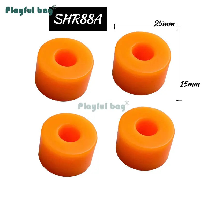4-Wheel Skateboard Truck Mount - PU High Rebound Shock Absorber for Longboard Skateboard - Polyurethane Cushion Pads Set AMA65