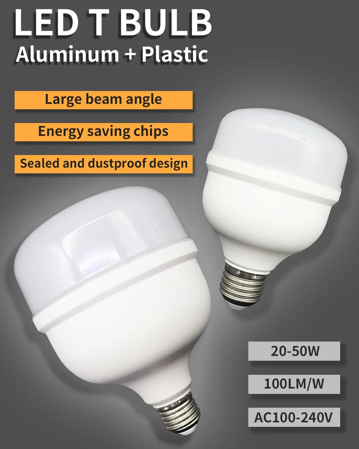1-5pcs 50W 10W 5000lm Super Bright LED Bulb AC 110V 220V E27 LED Lamp Lampada LED Light Illa Lighting Lamp for Home Livingroom