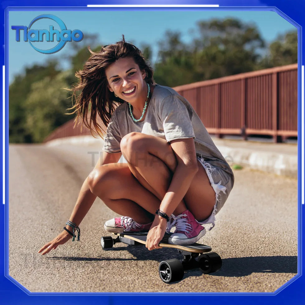 Electric Longboard for Adults High Speed Affordable Aluminum Deck with 90mm Polyurethane Wheels Customizable Colors for Boys