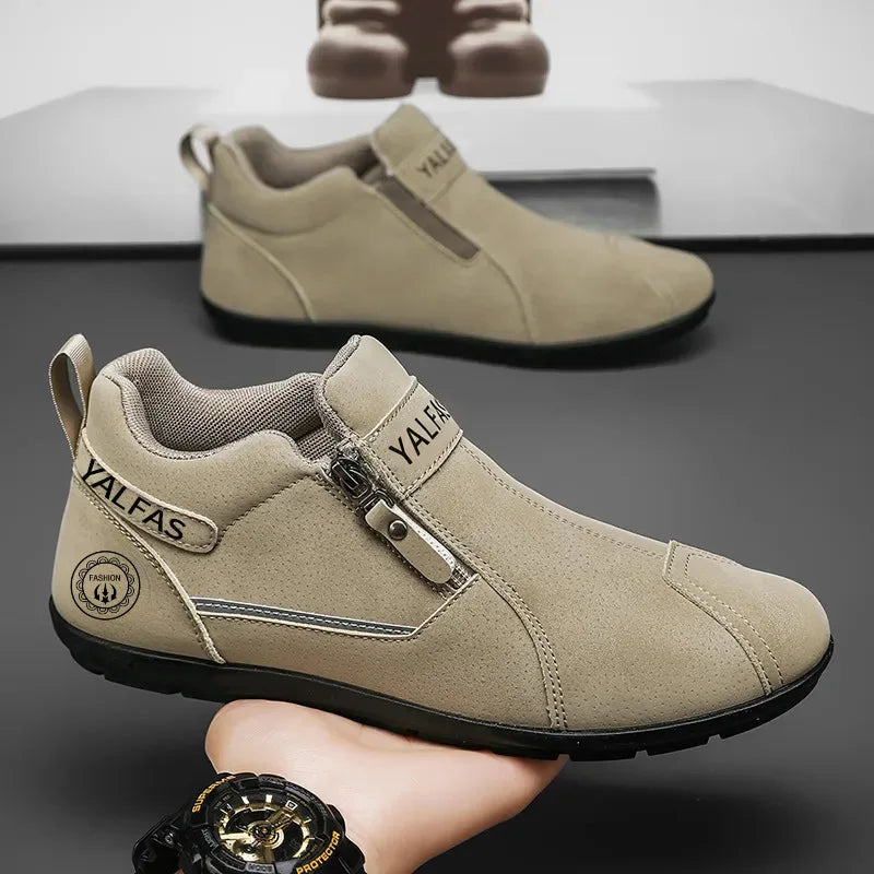2026 New Men Casual Shoes Lightweight Slip On Sneakers Autumn Winter Flat Work Shoes Loafers Soft Sole Non Slip Walking Shoes