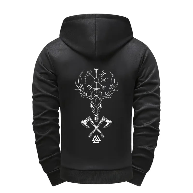 Mens Casual Riding Set 2025 Diagonal Zipper Hoodie with Joggers Urban Streetwear Tracksuit Autumn Winter
